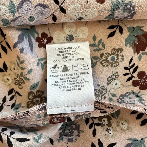 Women's S Pleione Floral Blouse Light Pink Lightweight Short Sleeves Print - Picture 7 of 7